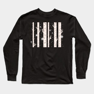 Birch Tree Pattern Long Sleeve T-Shirt